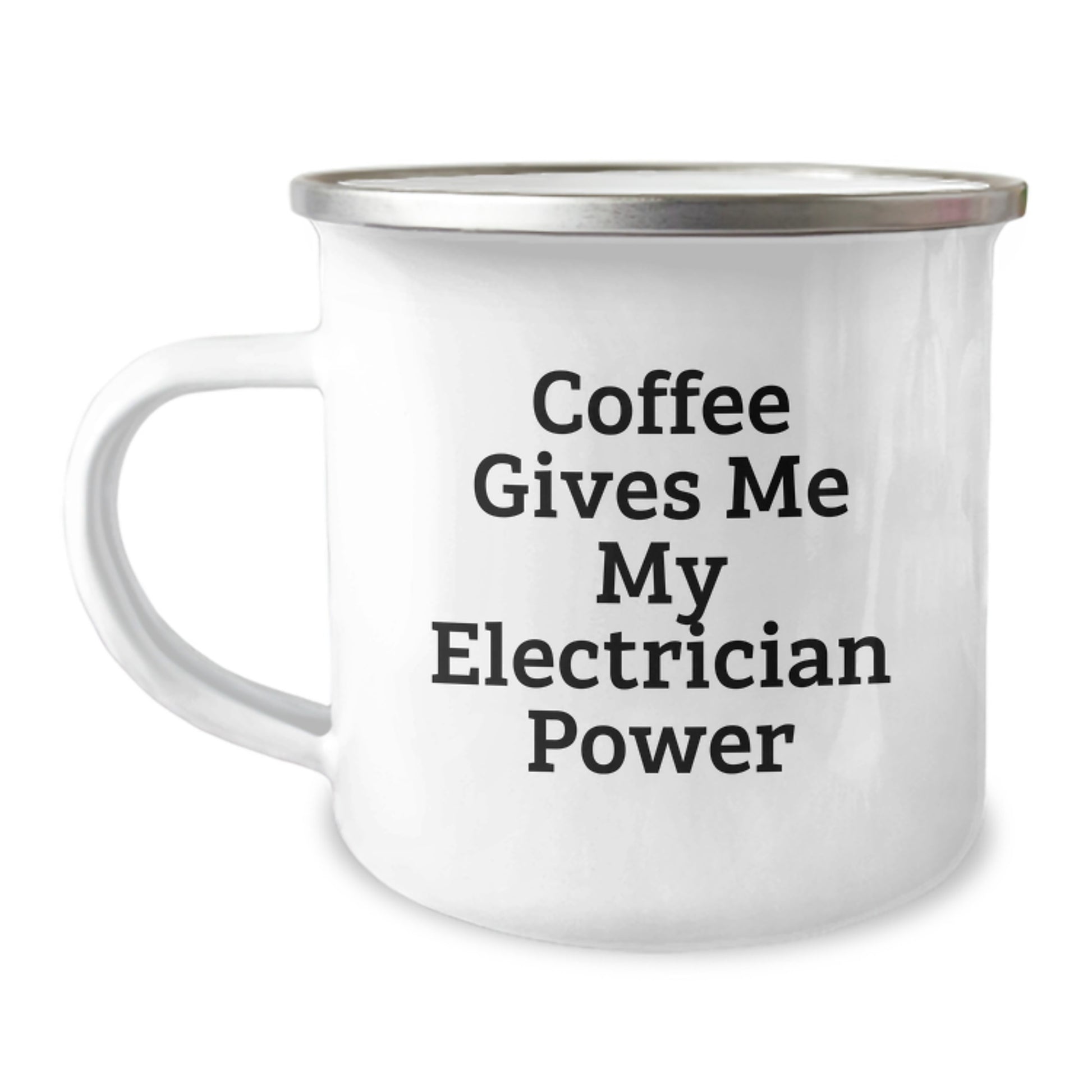 Funny Electrician Gifts for Men from Family, Unique Graduation Unique Gifts for Electrician, Electrician Enthusiasts Camping Mug, Coffee Gives Me My Electrician Power, Electrician Power Mug - Image 1