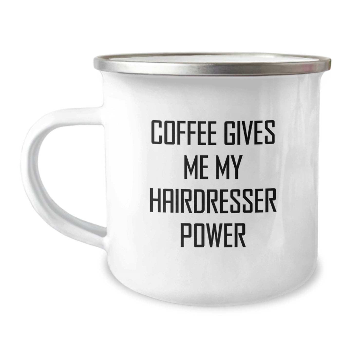 Funny Hairdresser Gifts from Friends - Coffee Gives Me My Hairdresser Power Birthday Mug for Hairdresser, Unique Camping Mug for Hairdresser Enthusiasts, Gifts for Hairdresser, Gifts from Friends - Image 1