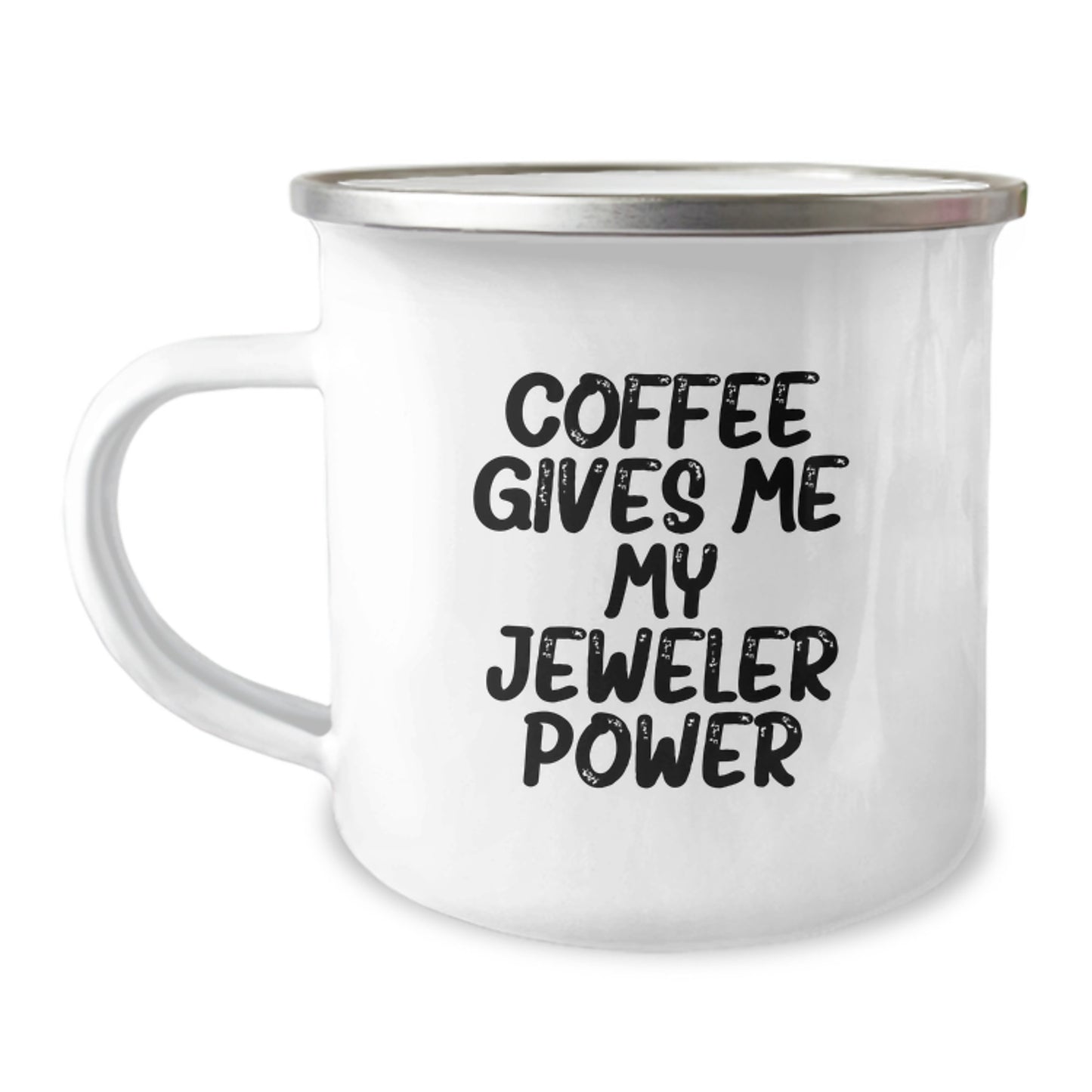 Funny Jeweler Gifts from Friends and Family, Coffee Gives Me My Jeweler Power, Birthday Unique Gifts for Him or Her, Camping Mug for Jeweler Enthusiasts - Image 1