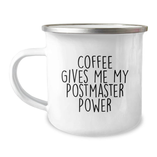 Funny Postmaster Gifts for Men - Graduation Unique Gifts from Friends - Coffee Gives Me My Postmaster Power - Image 1