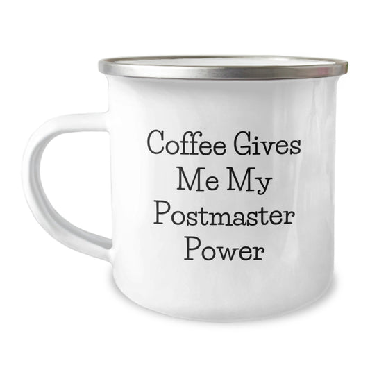 Postmaster Power Camping Mug, Funny Graduation Gifts from Friends for Postmaster Men - Image 1