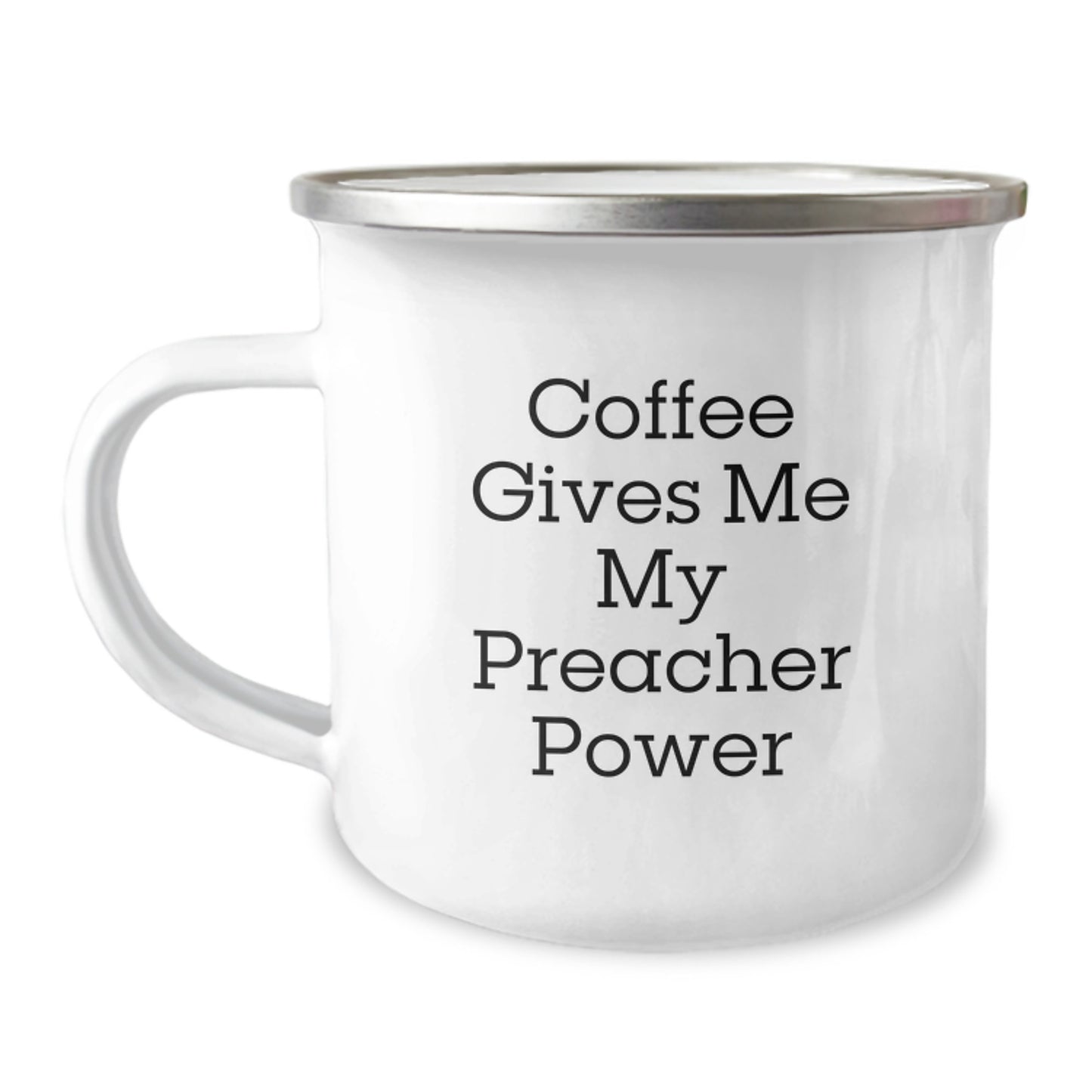 Funny Preacher Gifts from Friends for Preacher, Coffee Lover's Camping Mug, Graduation Unique Gifts, Preacher Power Mug - Image 1