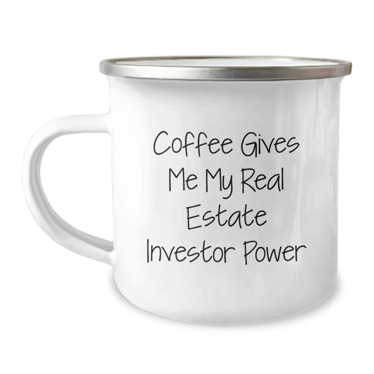 Funny Real Estate Investor Gifts for Graduation - Real Estate Investor Power Mug - Unique Camping Mug for Men or Women Friends Coworkers Family - Image 1