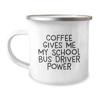 Load image into Gallery viewer, Funny School Bus Driver Gifts from Friends - Coffee Gives Me My School Bus Driver Power - Christmas Unique Gifts for School Bus Driver - Image 1
