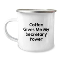 Load image into Gallery viewer, Funny Secretary Power Camping Mug, Gifts from Friends to Secretary, Perfect Christmas Unique Gift for Secretary or Office - Image 1
