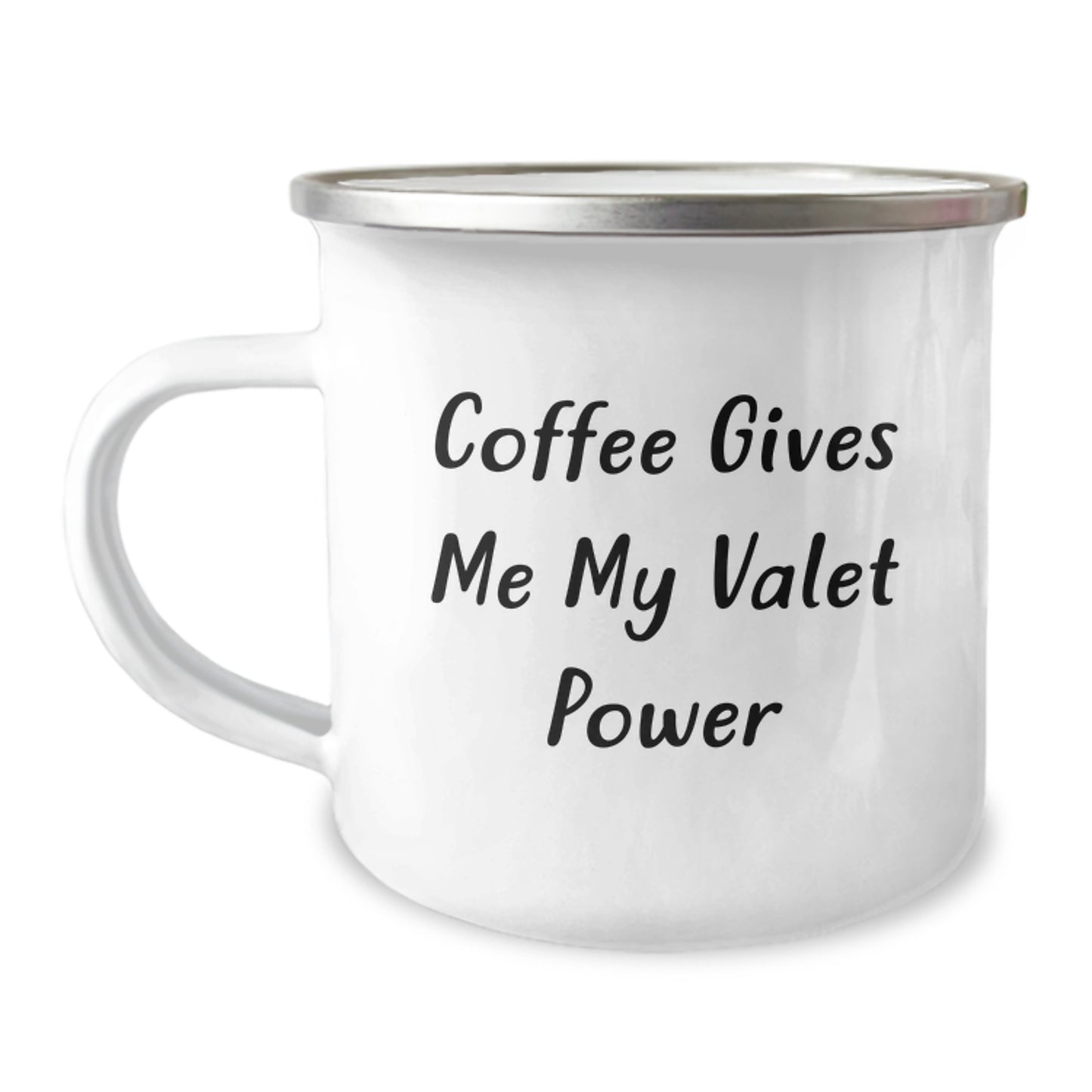 Funny Valet Gifts for Men Graduation Unique Ideas Gifts from Friends and Family - Coffee Gives Me My Valet Power Camping Mug - Image 1