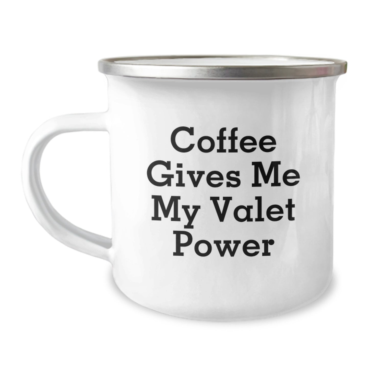 Funny Valet Gifts from Family, Valet Power in Every Sip - Camping Mug for Graduation Unique Gifts - Image 1