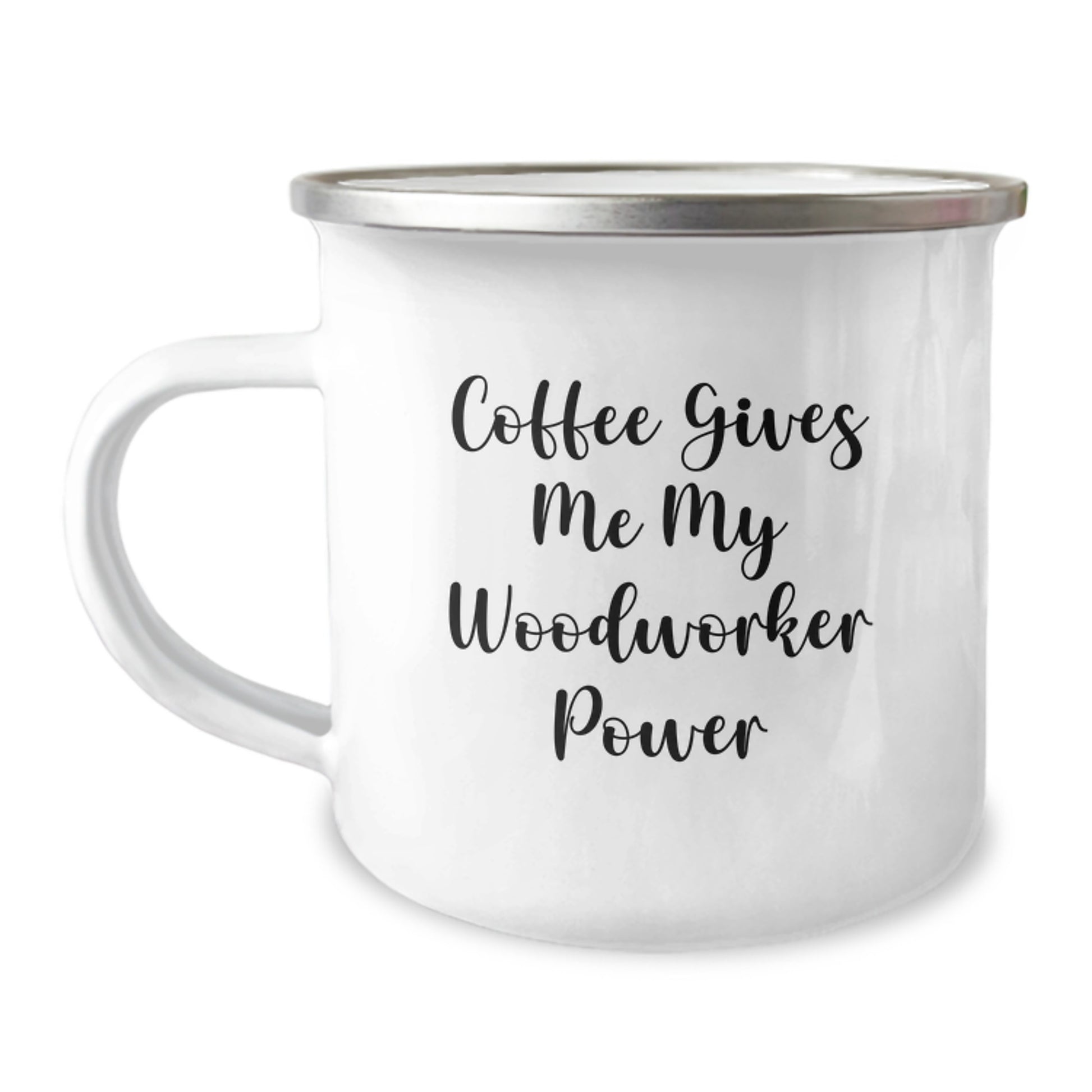 Handmade Gifts for Woodworker Men from Friends and Family - Coffee Gives Me Power Mug for Camping Lover Graduation Unique - Image 1