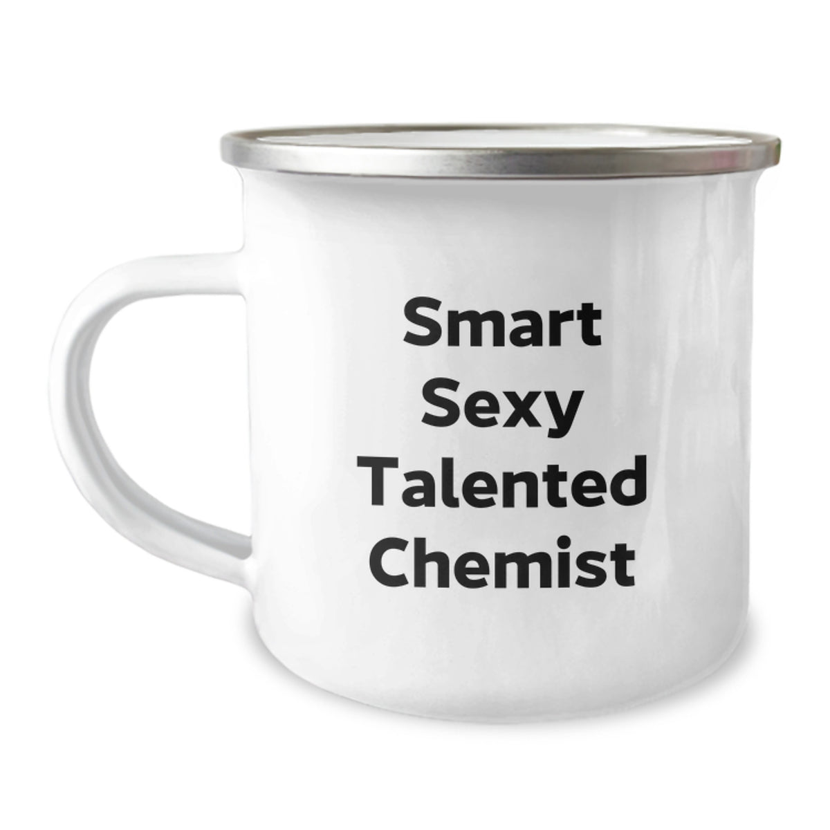 Christmas Unique Gifts for Chemist Friends, Funny Quote Smart Sexy Talented Chemist, 12 oz Stainless Steel Camping Mug - Image 1