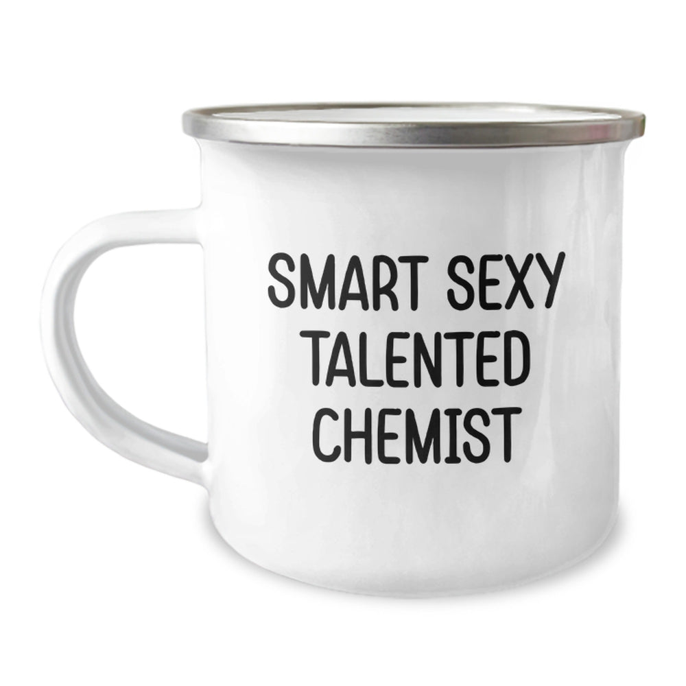 Smart Sexy Talented Chemist Gift for Men Christmas Unique Gifts from Family - Camping Mug - Image 1