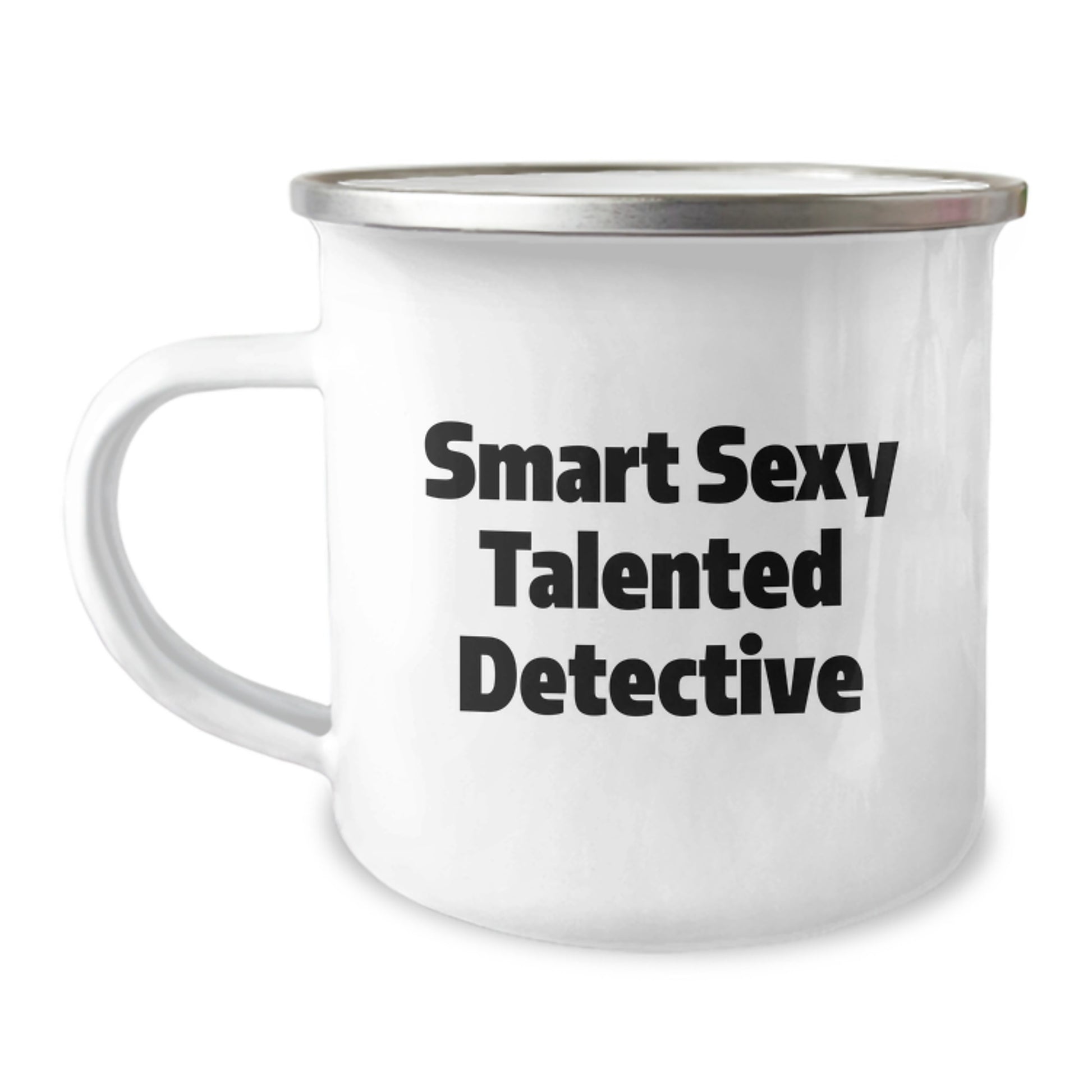Funny Detective Graduation Unique Gifts for Men from Friends - Smart Sexy Talented Detective Camping Mug - Image 1