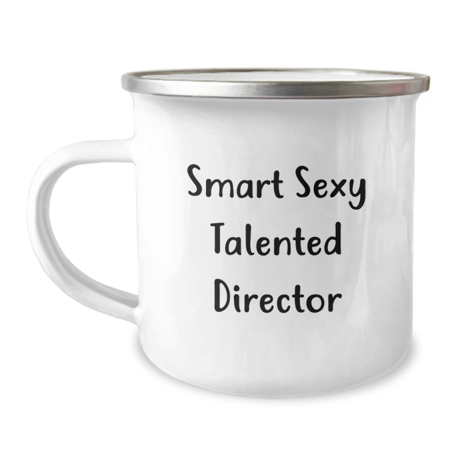 Smart Funny Unique Gifts for Director Friends - Camping Mug, Great Graduation Gifts from Family and Friends, 12 oz Stainless Steel with Enamel Finish - Image 1