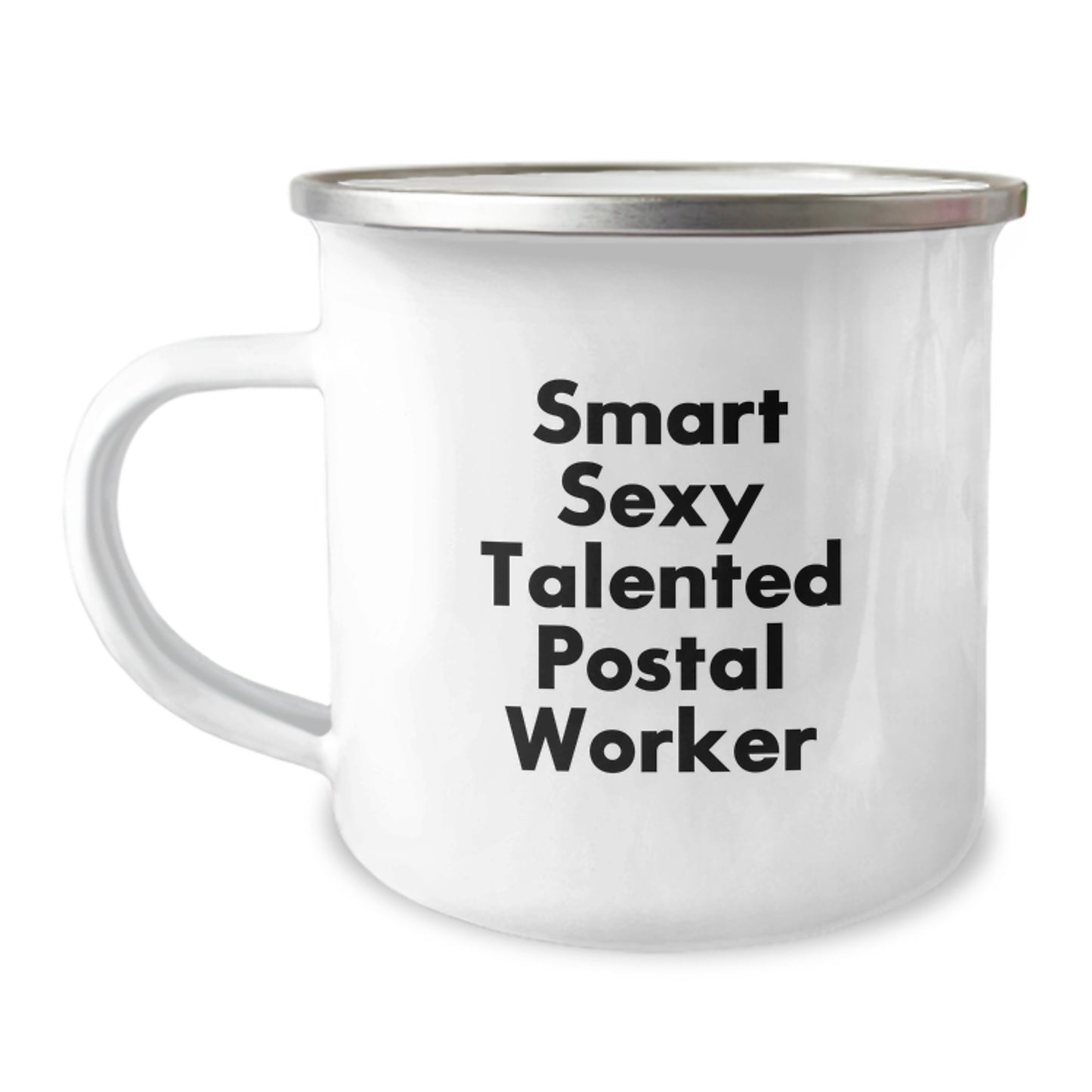 Funny Gifts for Postal Worker, Smart Sexy Talented Postal Worker Camping Mug for Men, Unique Graduation Gifts from Family - Image 1