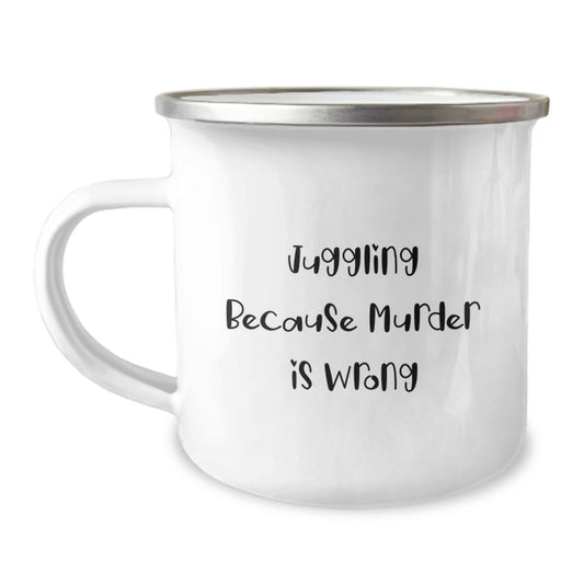 Funny Juggling Enthusiast Gifts from Family, Unique Graduation Gifts for Juggling Friends, Camping Mug - Image 1