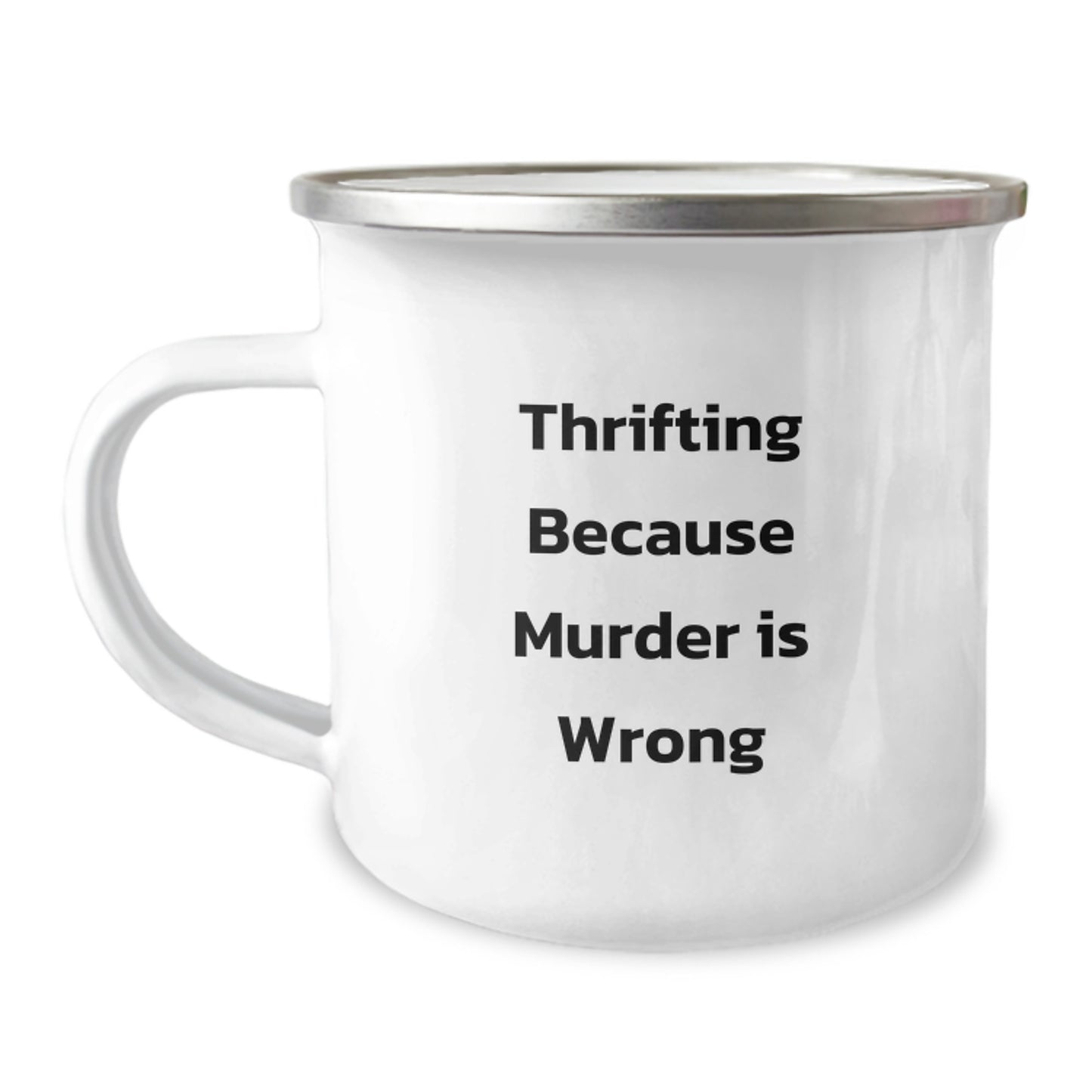 Thrifting Enthusiasts Gifts from Friends for Thrifting Lovers Camping Mug with Funny Quote - Image 1