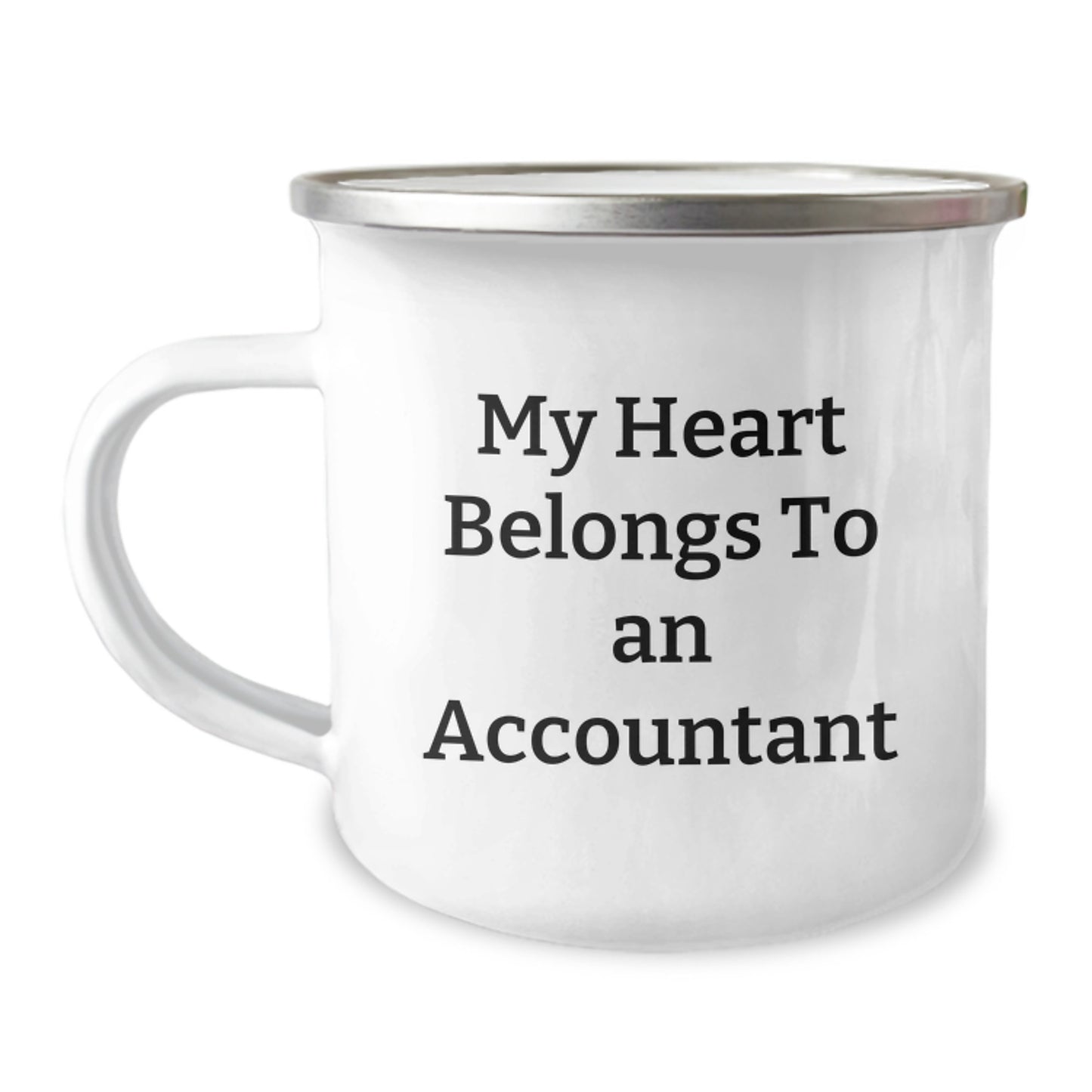 Funny Accountant Gifts from Friends - My Heart Belongs To An Accountant, Graduation Unique Gifts for Accountants, Camping Mug for Men - Image 1