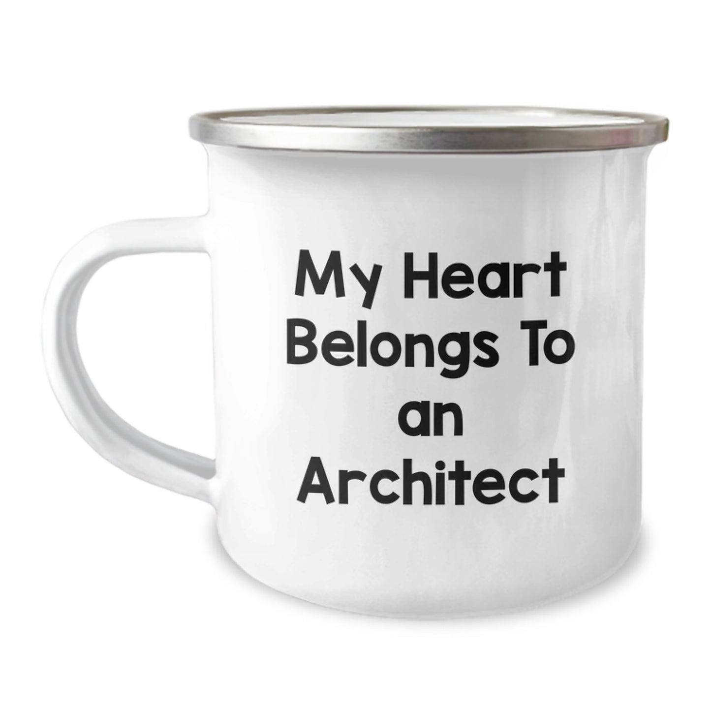 Funny My Heart Belongs To An Architect Gifts from Men to Architect Valentine's Unique Camping Mugs - Image 1