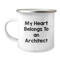 Load image into Gallery viewer, Funny My Heart Belongs To An Architect Gifts from Men to Architect Valentine's Unique Camping Mugs - Image 1
