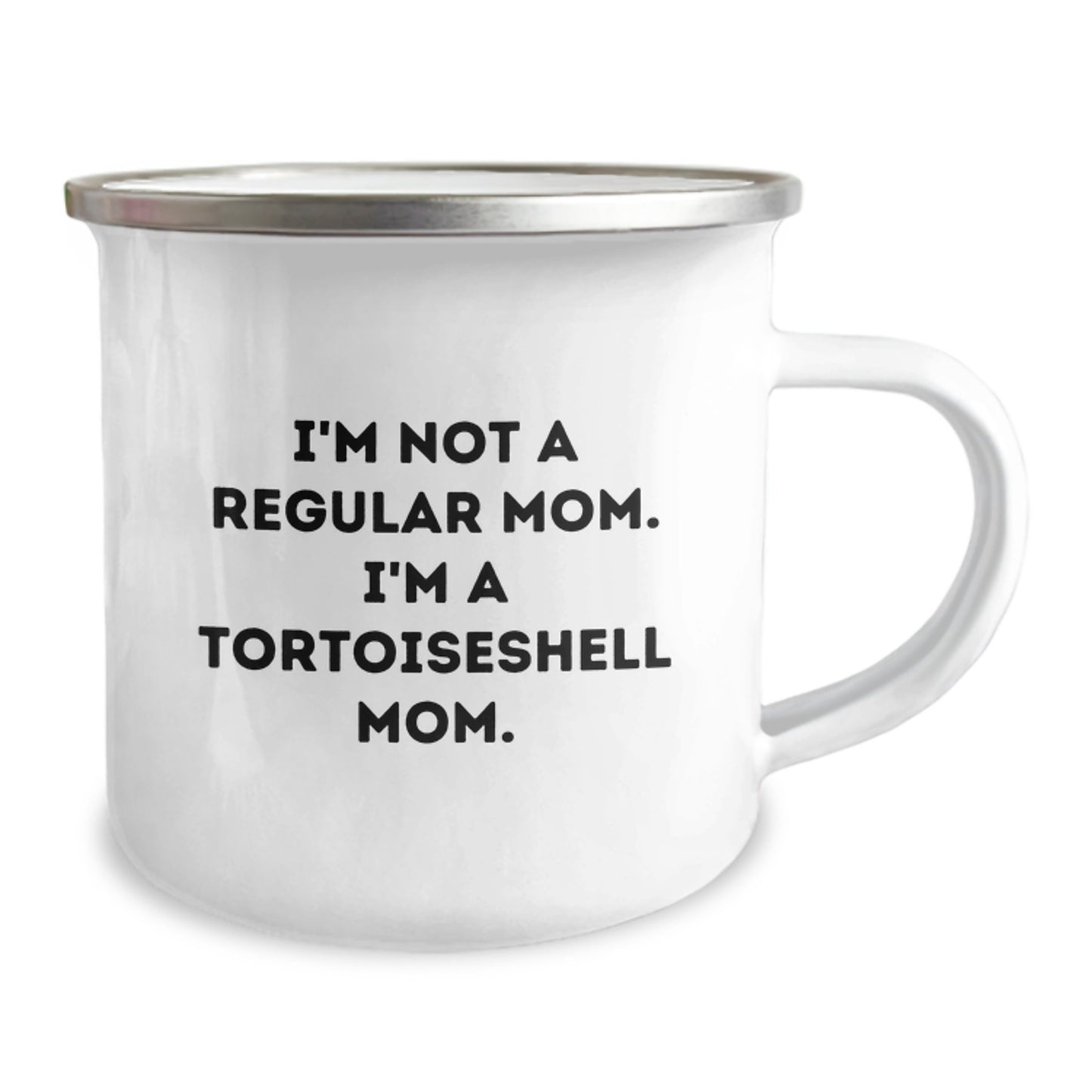 Tortoiseshell Mom Gifts from Mom for Tortoiseshell Cat Lover - Funny Graduation Unique Gifts, Fun Camping Mug, Quote 'I'm Not A Regular Mom' - Image 2