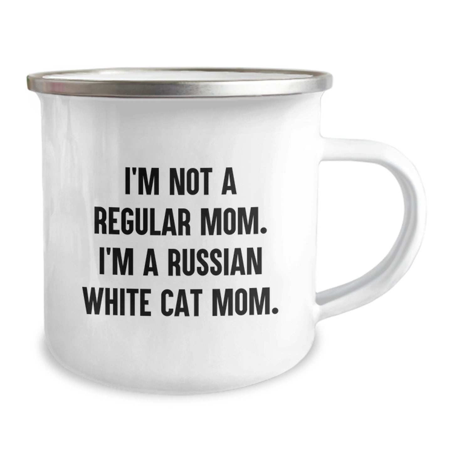 Russian White Cat Mom Funny Camping Mug Graduation Unique Gifts from Friends Family - Image 2