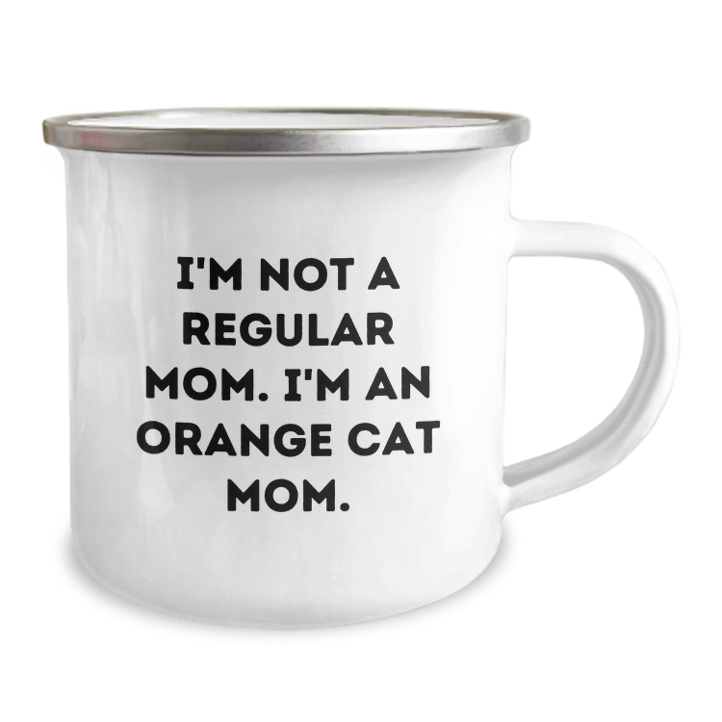 Funny Orange Cat Mom Camping Mug Gifts for Orange Cat Lovers by Friends and Family - Image 2