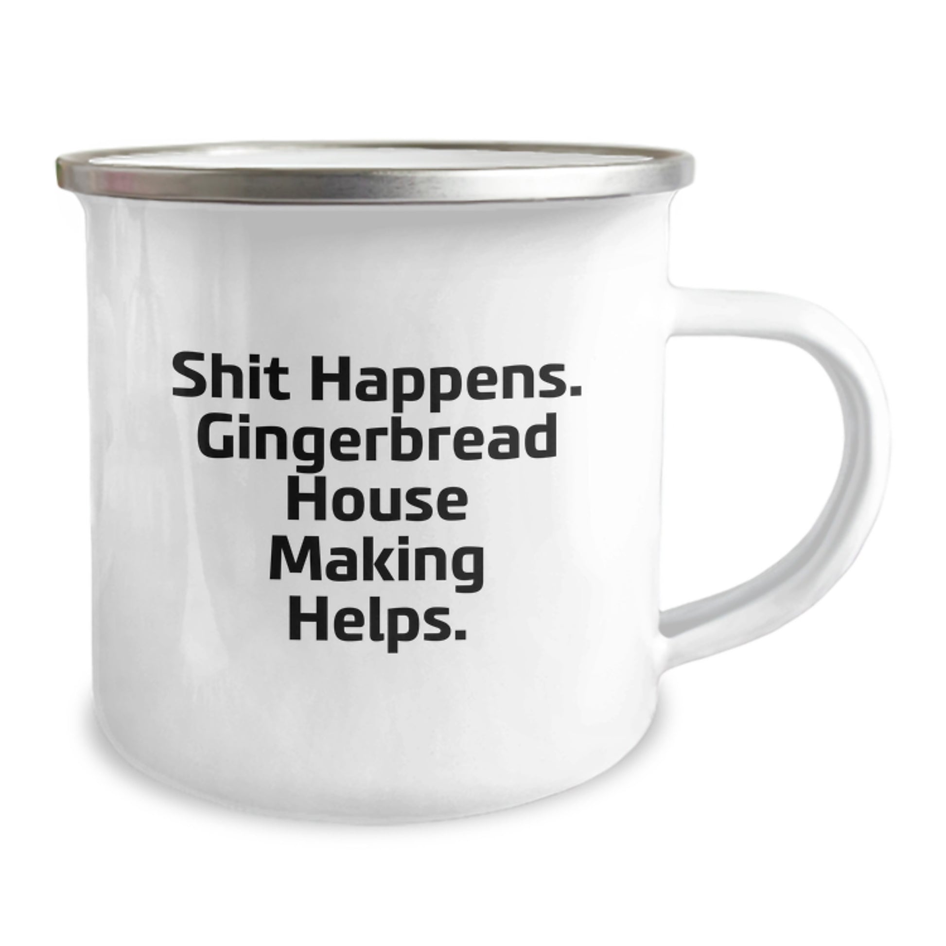 Gingerbread House Making Keepsake Camping Mug for Him Graduation Gift - Image 2