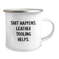 Load image into Gallery viewer, Leather Tooling Camping Mug Funny Gift for Men Friends Family from Leather Lovers - Image 2
