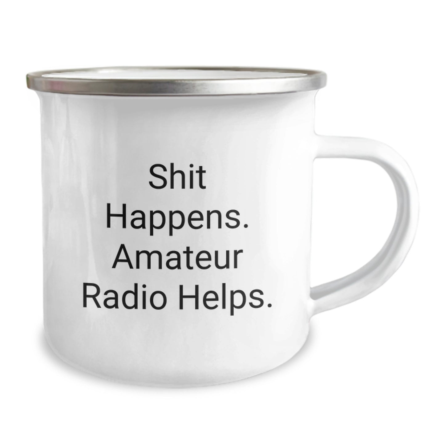 Funny Amateur Radio Gifts for Men, Shit Happens. Amateur Radio Helps. Graduation Unique Gifts from Family - Image 2
