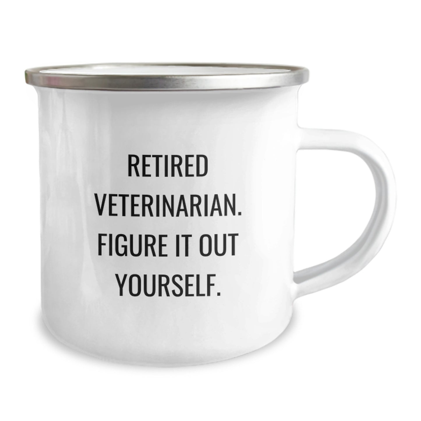 Funny Veterinarian Gifts for Men from Family - Retired Veterinarian Figure It Out Yourself Camping Mug - Image 2