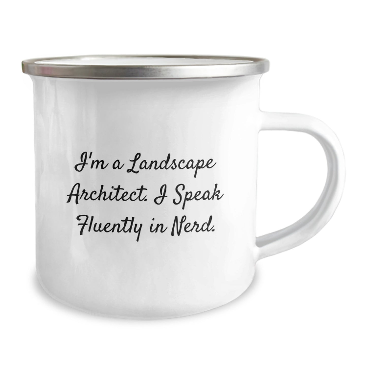 Unique Gifts for Landscape Architect Friends - Funny 'I Speak Fluently In genius.' Camping Mug for Graduation - Gifts from Friends to Family - Image 2