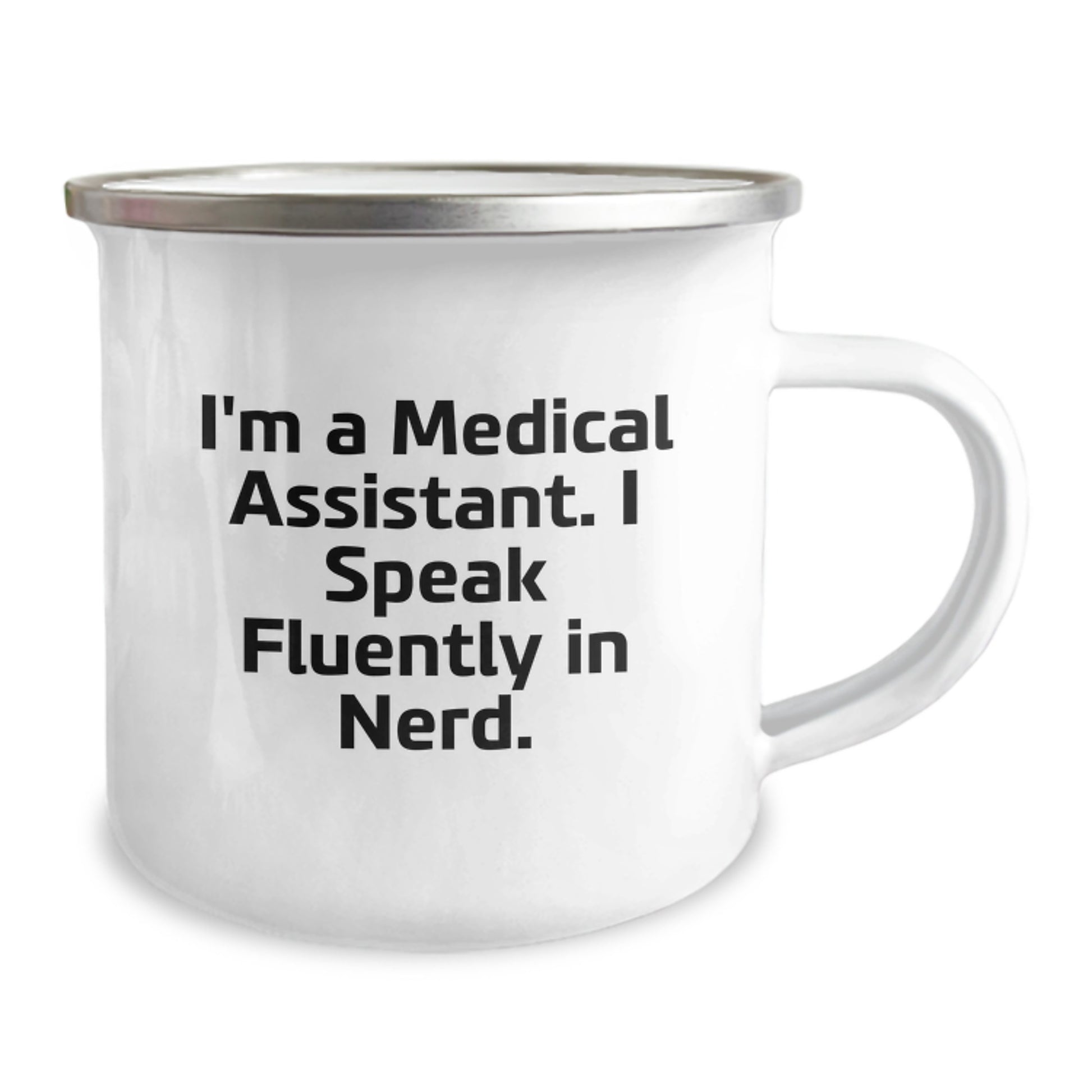 Funny Medical Assistant Gifts from Friends for Medical Assistants Camping Mug - I Speak Fluently In genius, Graduation Unique Gifts, Personalized Mugs for Medical Assistants - Image 2
