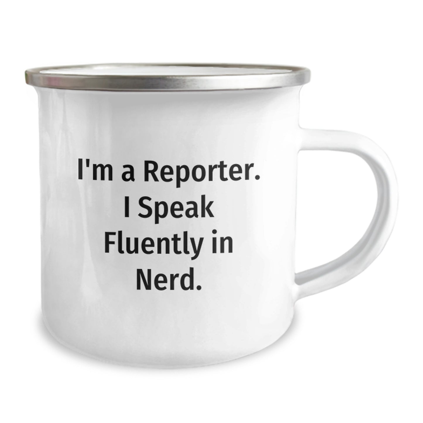 Funny Reporter Gifts for Men - I'm A Reporter. I Speak Fluently In genius - Camping Mug for Graduation Unique Present - Image 2