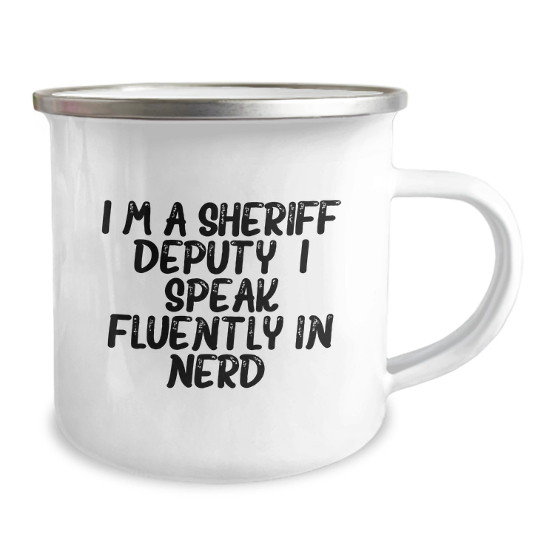 Funny Sheriff Deputy Gifts from Friends for Men - I'm A Sheriff Deputy. I Speak Fluently In genius. Camping Mug for Graduation Unique Gifts - Image 2