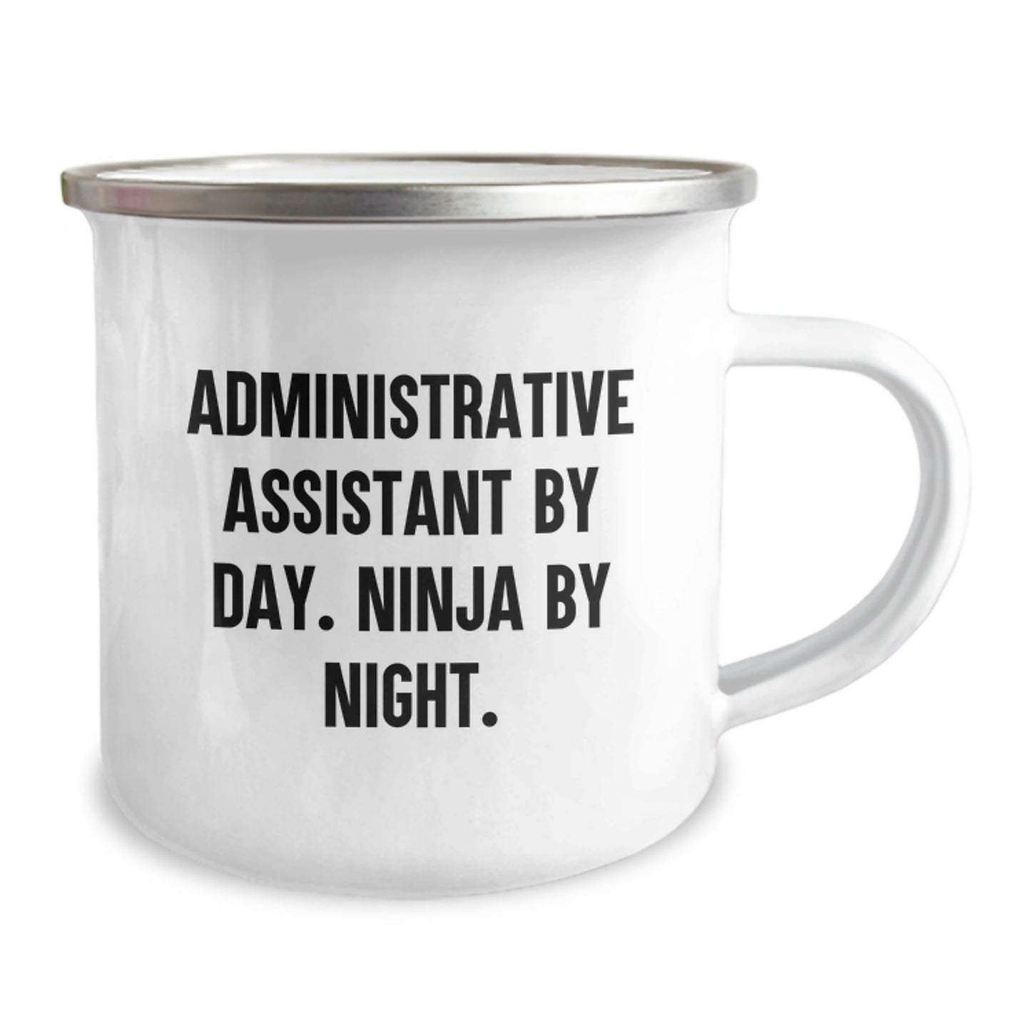 Administrative Assistant Ninja Gifts from Men, Funny Camping Mug for Graduation Unique Gifts, Administrative Assistant By Day. Ninja By Night. - Image 2