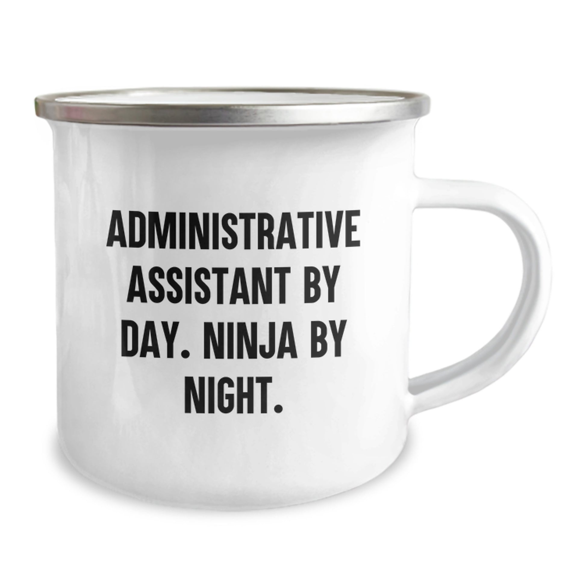 Administrative Assistant Ninja Gifts from Men, Funny Camping Mug for Graduation Unique Gifts, Administrative Assistant By Day. Ninja By Night. - Image 2