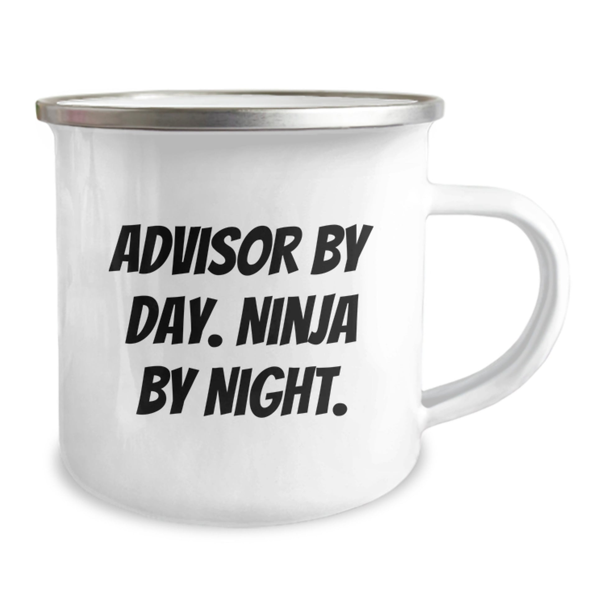 Birthday Unique Gifts for Advisor By Day. Ninja By Night. Funny Camping Mug - Image 2