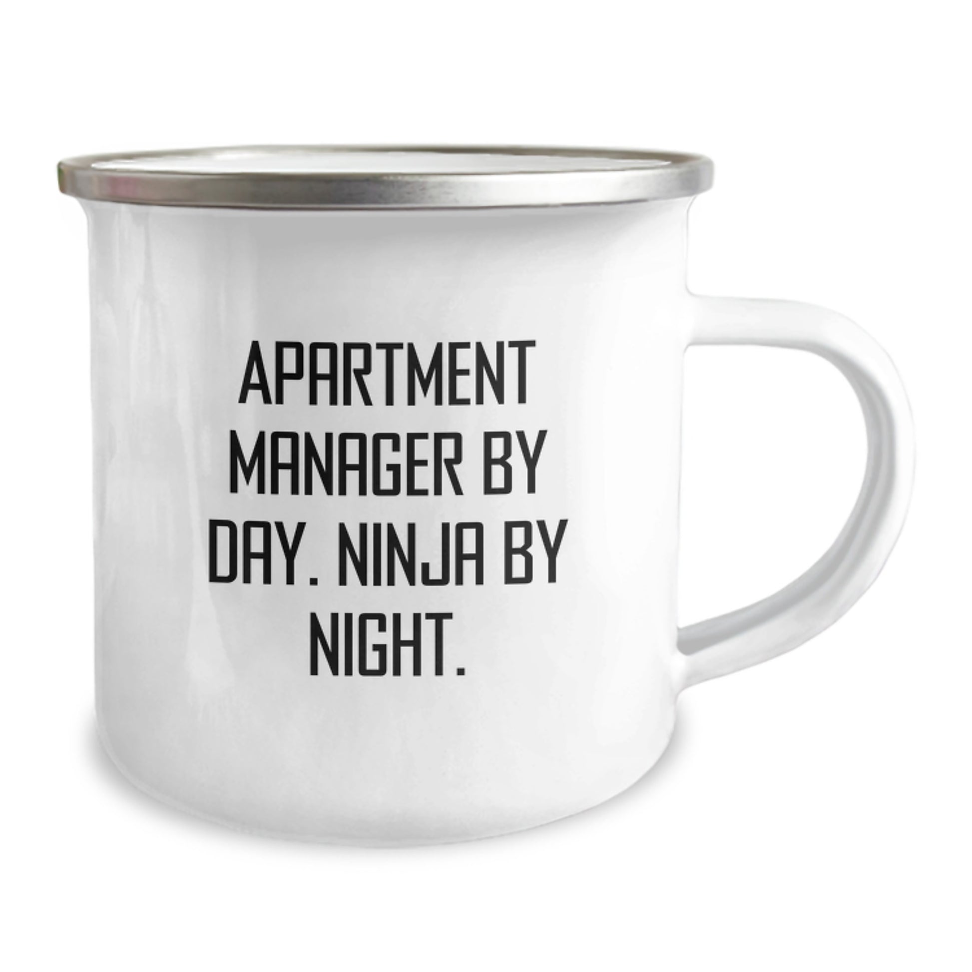 Funny Apartment Manager Gifts for Men, Unique Camping Mug for Apartment Manager By Day. Ninja By Night., Gifts from Family on Graduation Day - Image 2