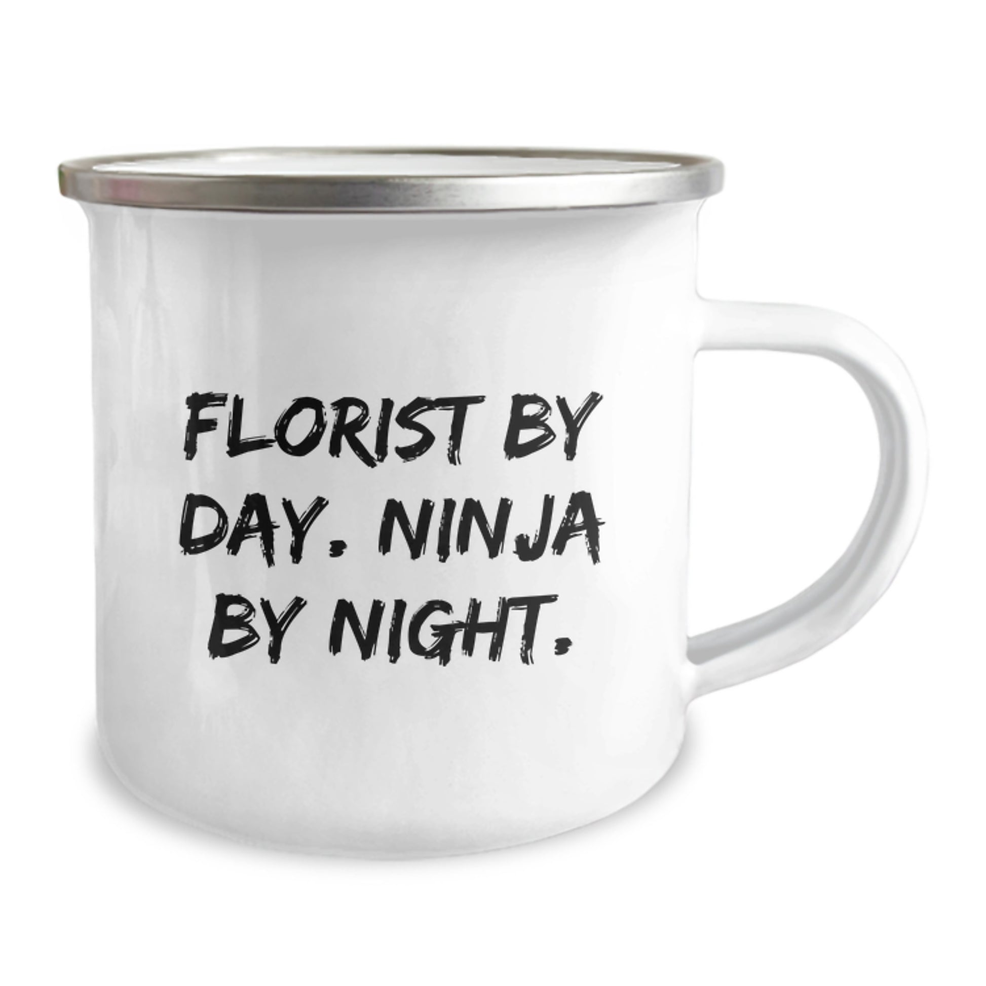 Florist Gifts from Men, Funny Florist By Day. Ninja By Night. Valentine's Unique Gifts, Camping Mug for Florist - Image 2