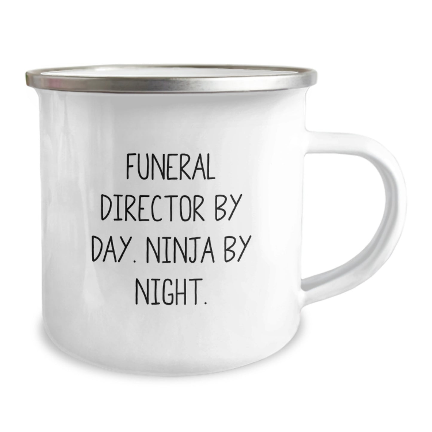 Funny Gifts from Friends for Funeral Director By Day Ninja By Night Birthday Unique Mugs - Image 2