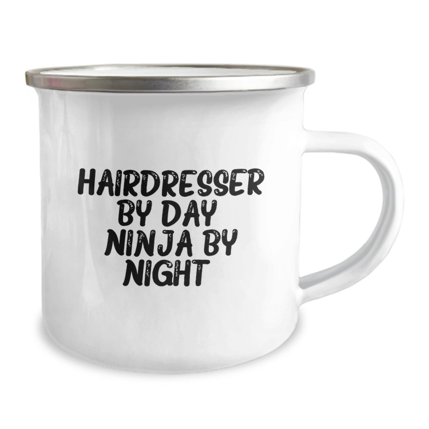 Funny Gifts from Hairdressers to Friends and Family - 'Hairdresser By Day. Ninja By Night.' Birthday Unique Mug for Hairdresser Lovers - Image 2