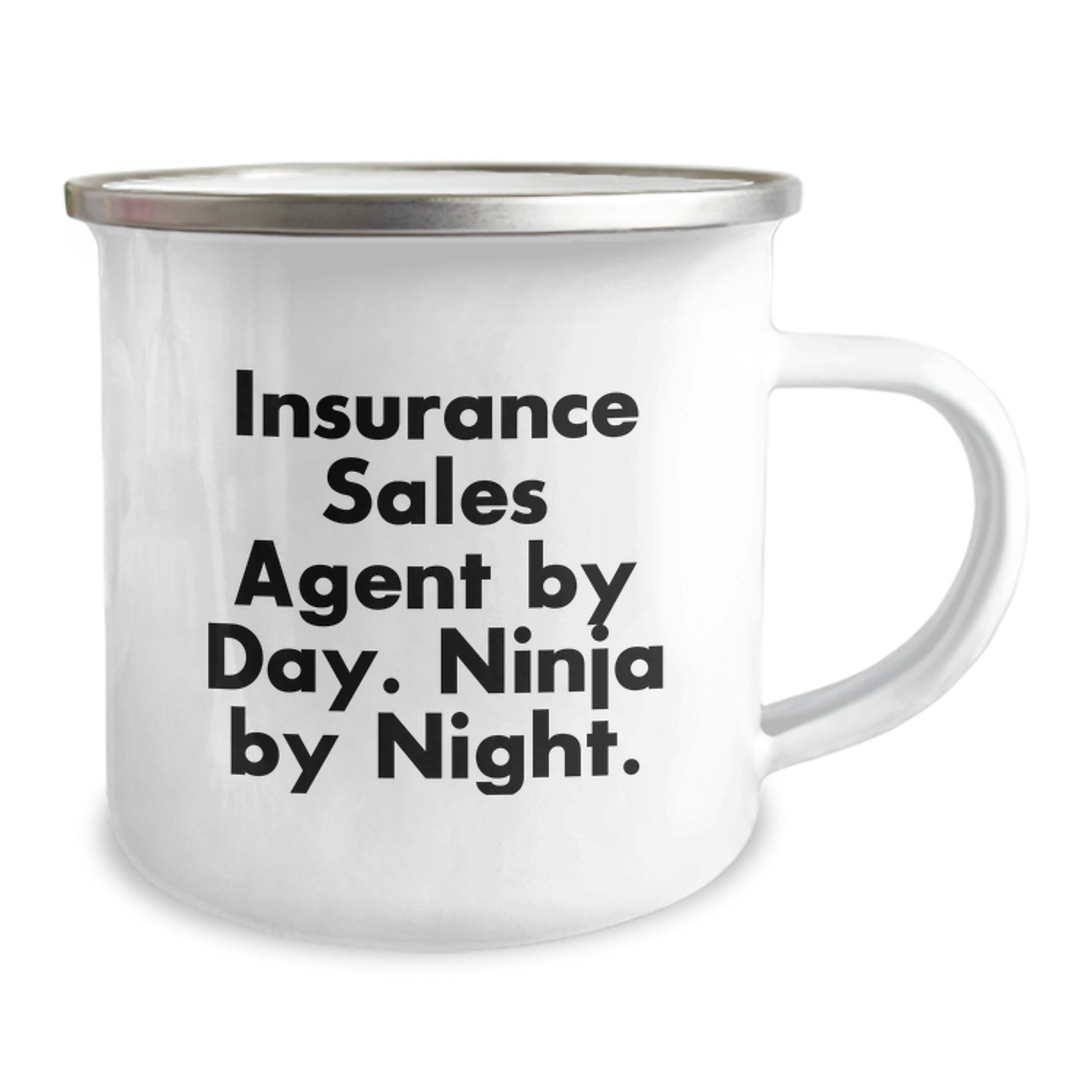 Funny Insurance Sales Agent Gifts for Valentine's, Custom Camping Mug for Insurance Sales Agent By Day. Ninja By Night., Unique Valentine's Unique Gifts from Friends to Insurance Sales Agent - Image 2