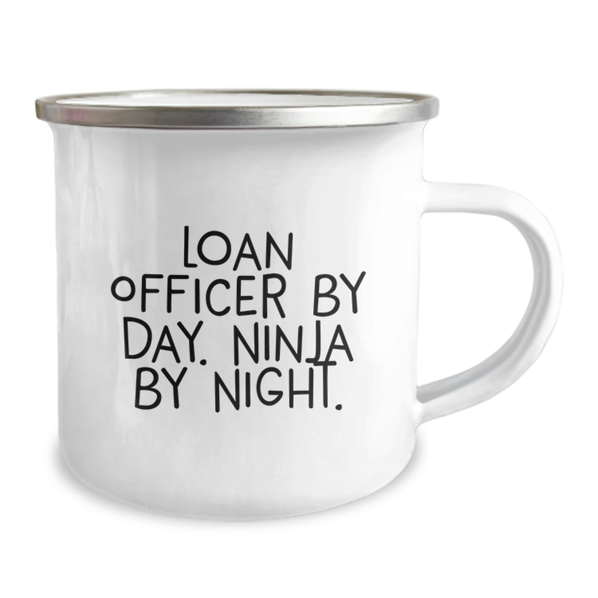 Funny Loan Officer Gifts from Friends for Men Graduation Unique Mugs, Loan Officer By Day, Ninja By Night, Funny Camping Mugs - Image 2