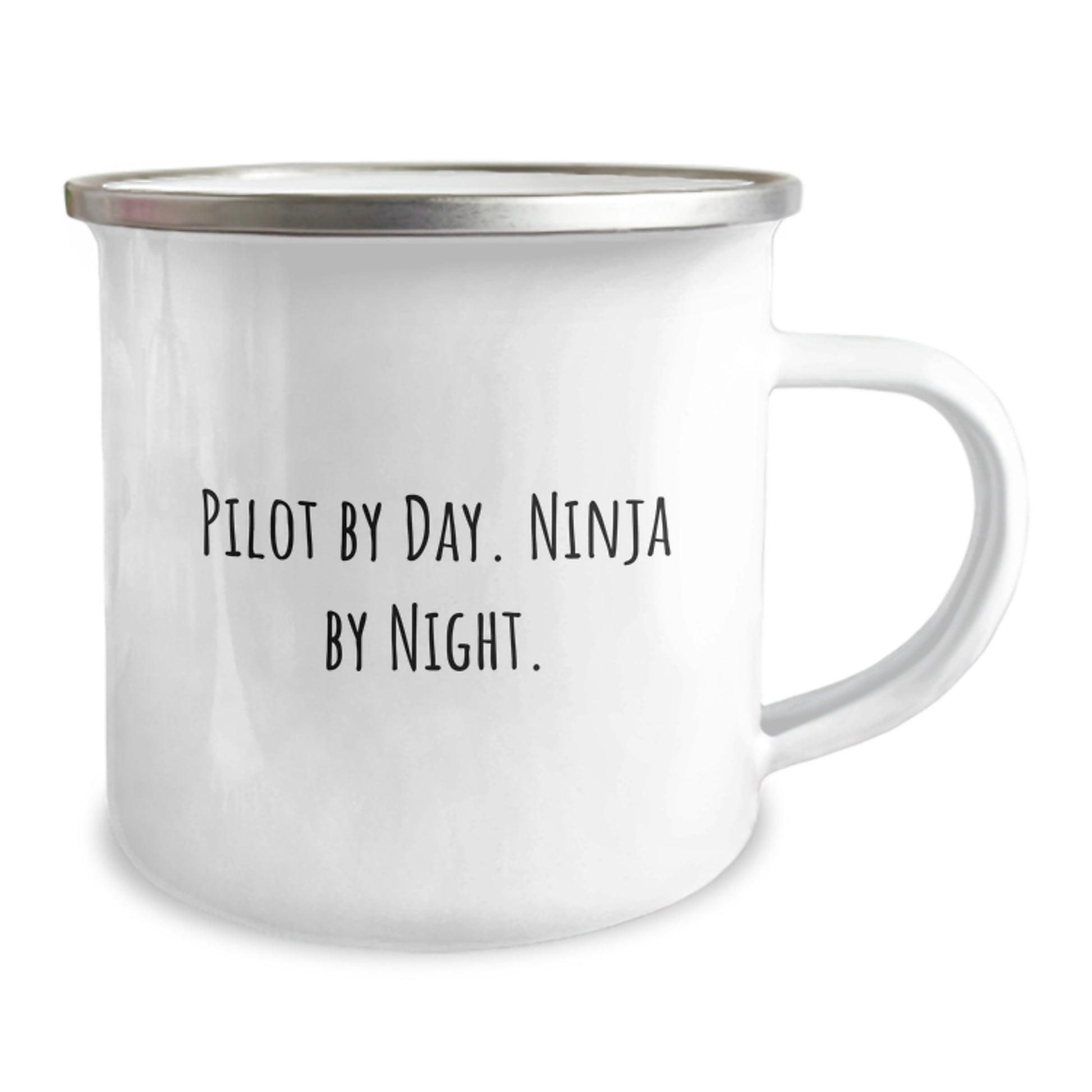 Pilot Keepsake Camping Mug for Him Birthday Gift – Pilot By Day Ninja By - Image 2