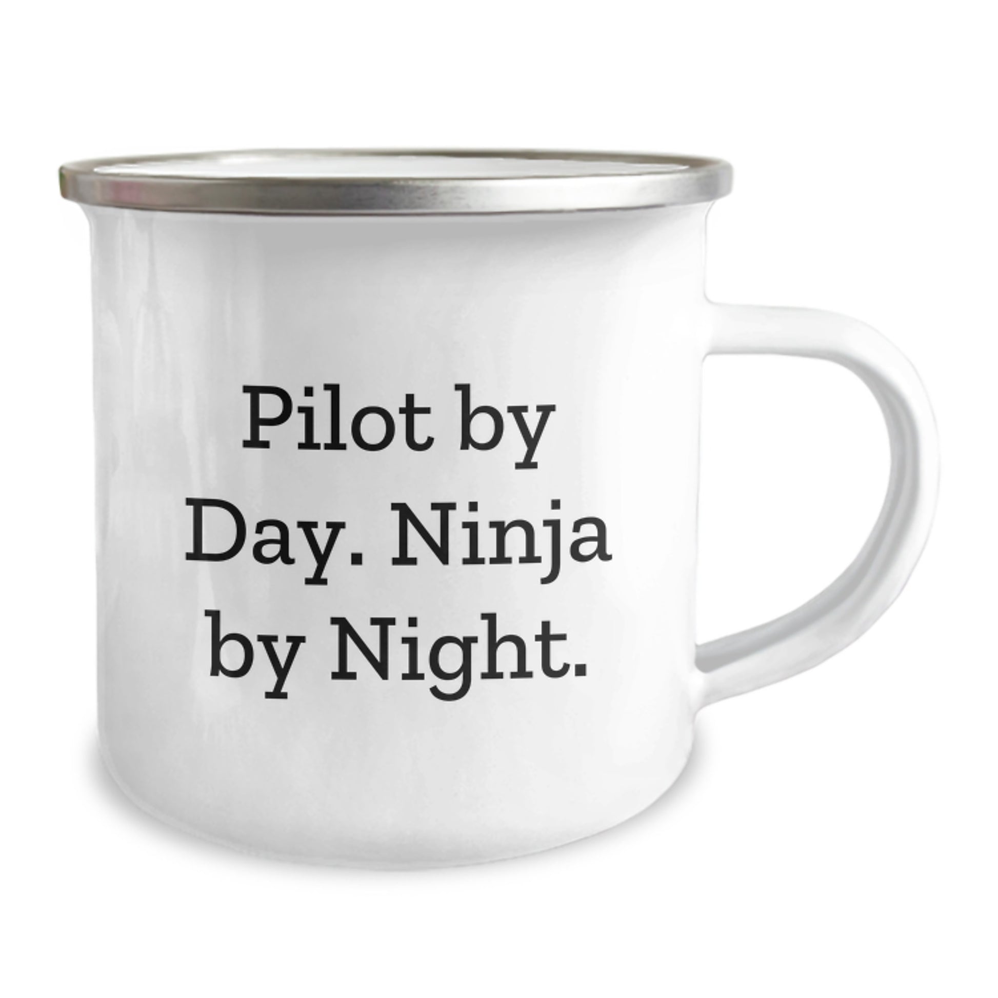 Birthday Gift for Her Pilot Camping Mug – Pilot By Day Ninja By Night - Image 2