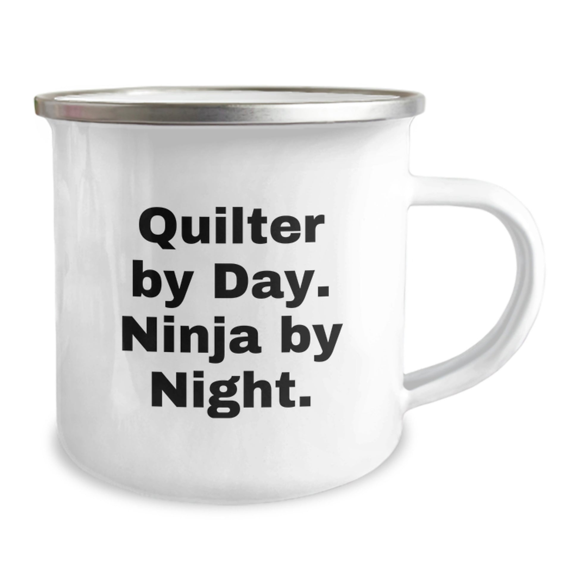 Quilter Gifts from Family to Quilter Men, Funny Quilter By Day Ninja By Night. Camping Mug for Graduation Unique Gifts - Image 2