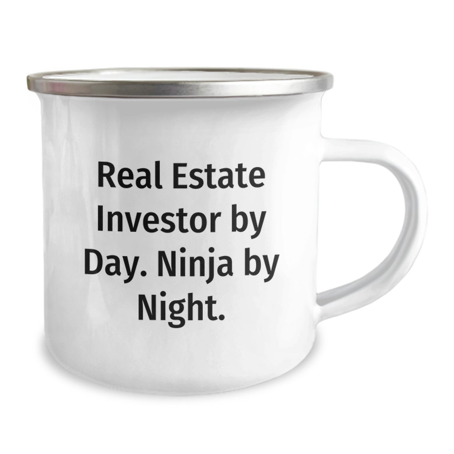 Funny Real Estate Investor Gifts for Men - Birthday Unique Real Estate Investor Coffee Mug, Camping Mug with Real Estate Investor By Day. Ninja By Night Quote - Image 2