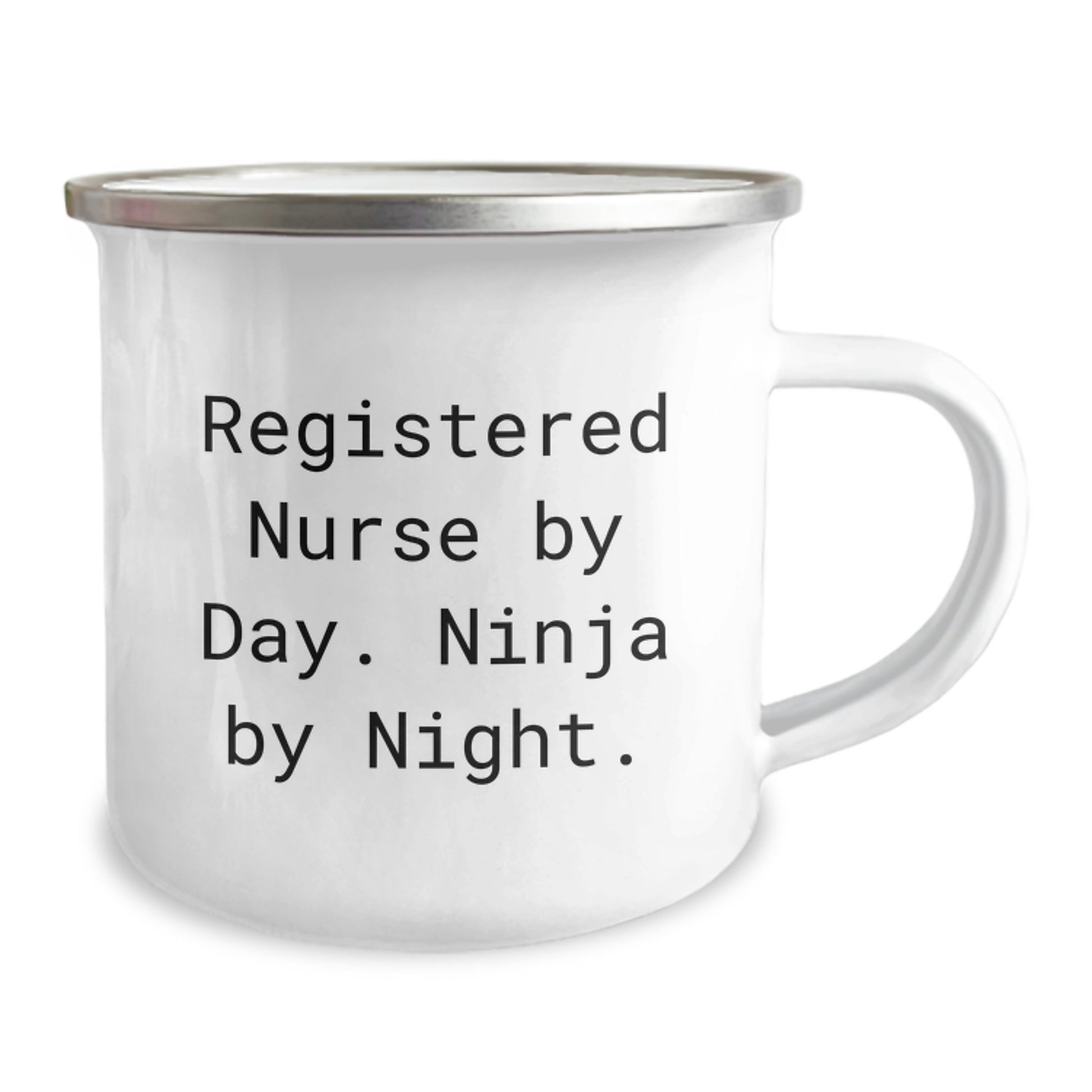 Funny Registered Nurse Gifts for Birthday, Unique Camping Mug Presents from Friends, 'Registered Nurse By Day. Ninja By Night.' Quote - Image 2