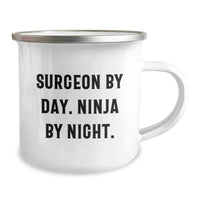 Load image into Gallery viewer, Funny Surgeon Camping Mug Gifts from Friends for Men Surgeon By Day Ninja By Night Christmas Unique - Image 2
