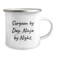 Load image into Gallery viewer, Funny Surgeon Gifts, Christmas Unique Gifts for Surgeon Men, Surgeon By Day Ninja By Night Camping Mug - Image 2
