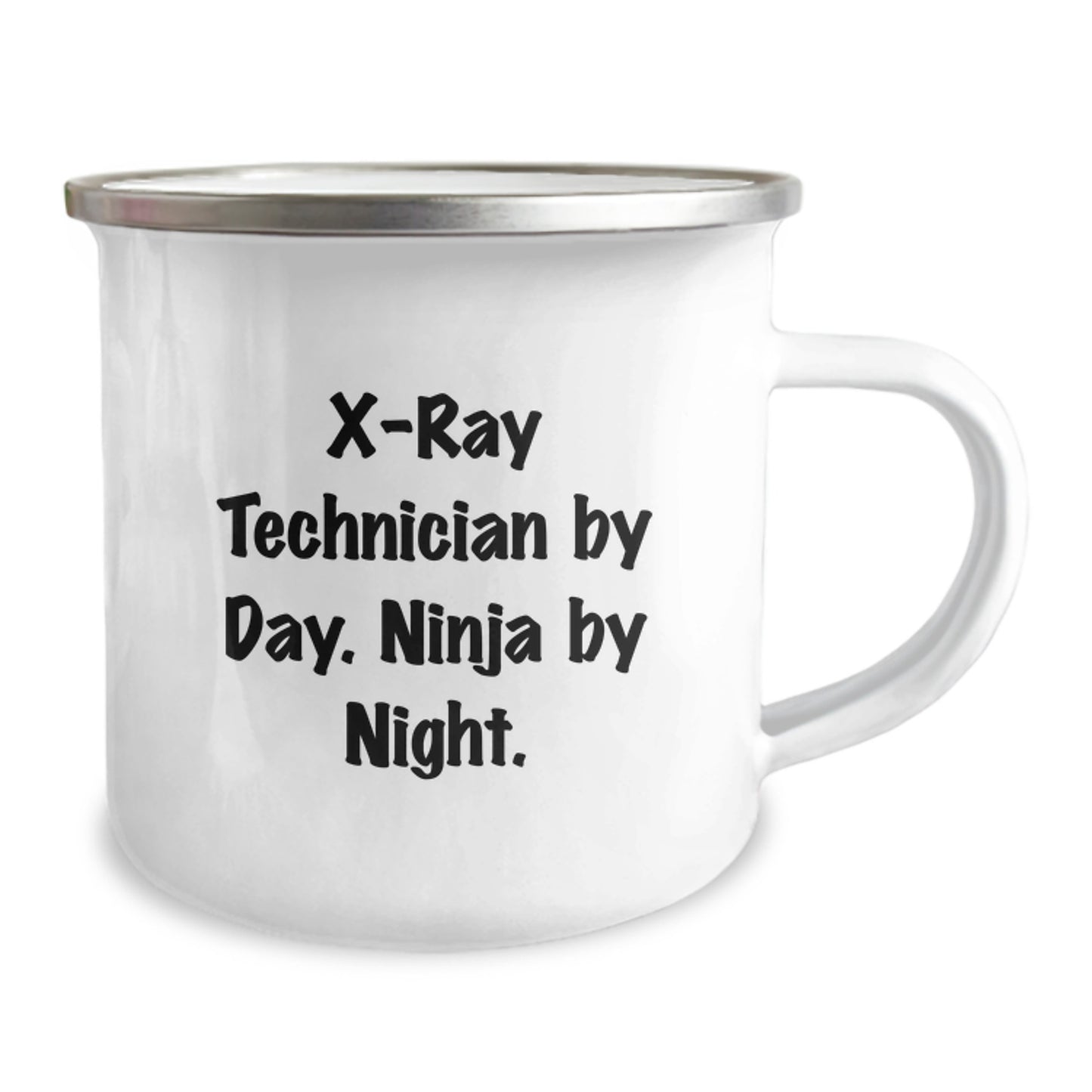 Funny X-Ray Technician Gifts from Friends, X-Ray Technician By Day. Ninja By Night. Camping Mug for X-Ray Technician Graduation Unique Gifts - Image 2
